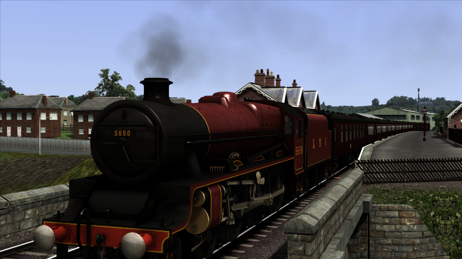 5690 LMS Jubilee Steam Locomotive  " Leander " hauling 10 Mk1s Passenger cars Carlisle to Settle