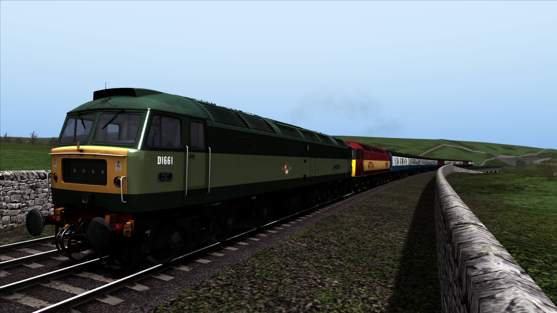 Class 47 Carlisle Express D1661 North Star and 47716 hauling 10 Mk1s Passenger cars Carlisle to Settle
