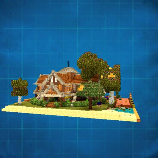 round garden house in savana desert