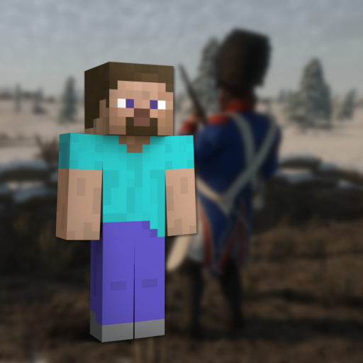 Minecraft Steve British Uniform