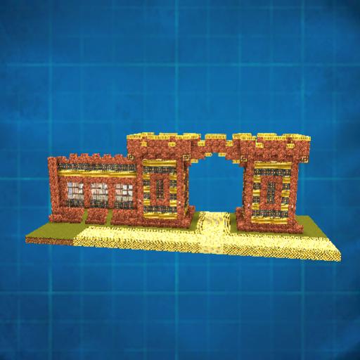 mayan gate way & wall