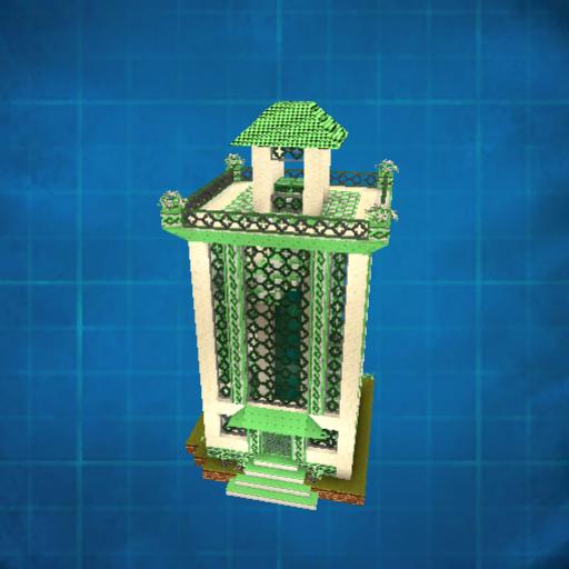 lovely green tower & water