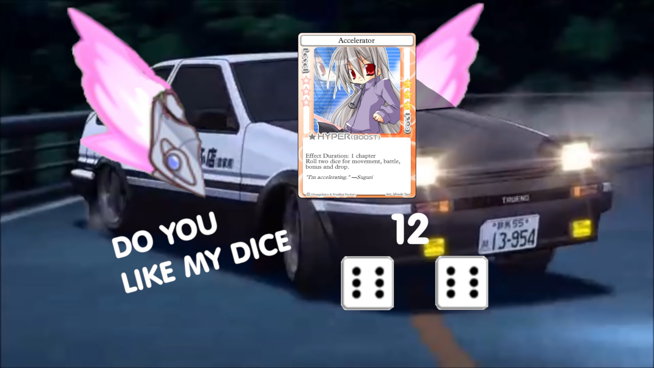 Gas Gas Gas over Suguri's theme