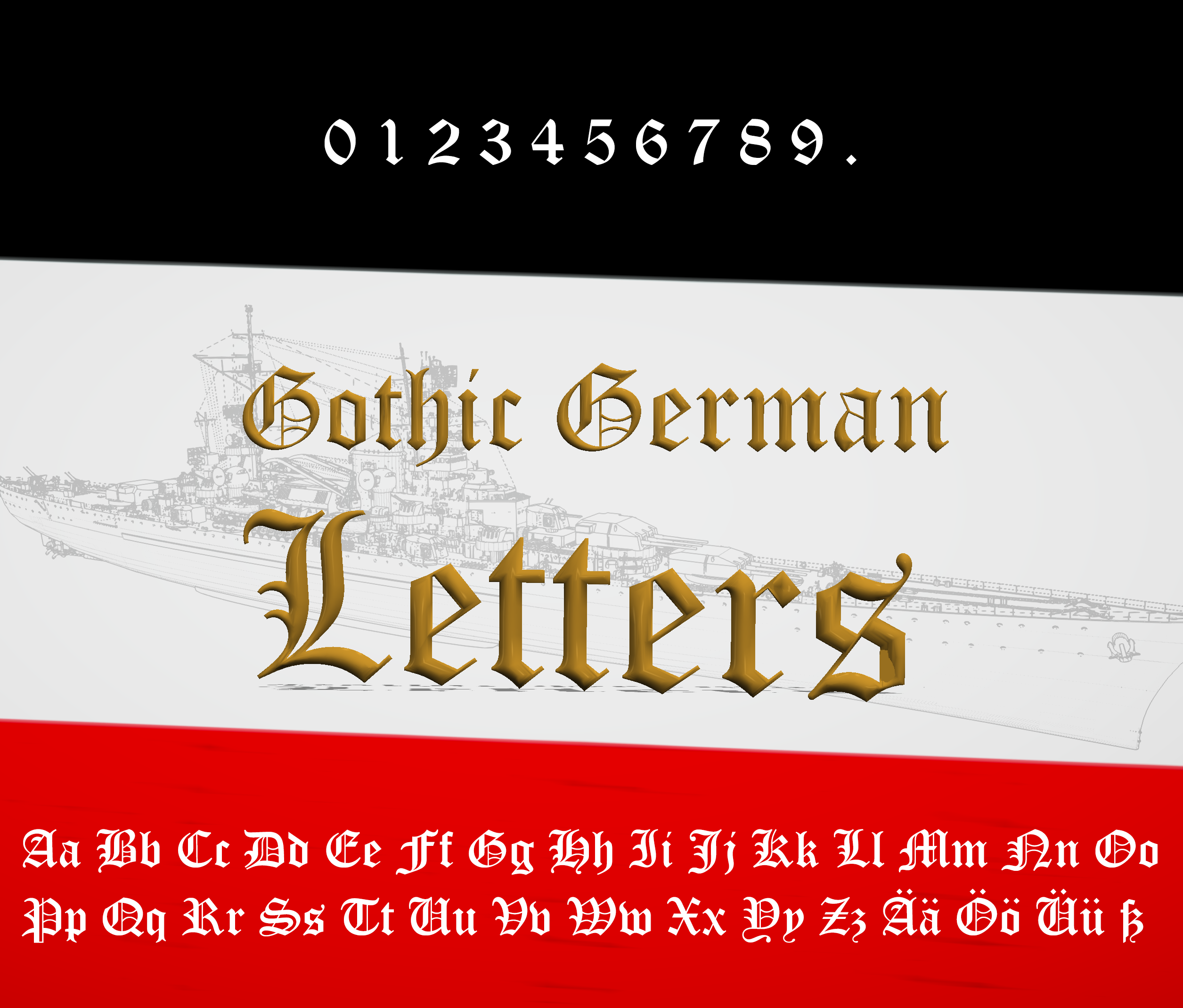 Gothic German Letters