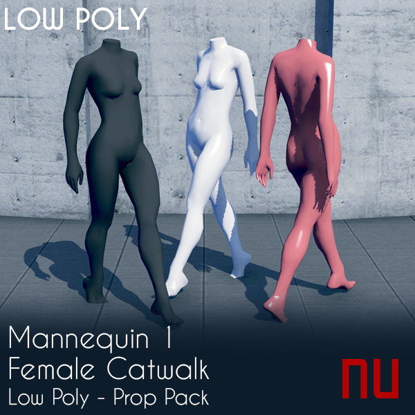 Headless Female Mannequin | LOW POLY (Prop Pack)