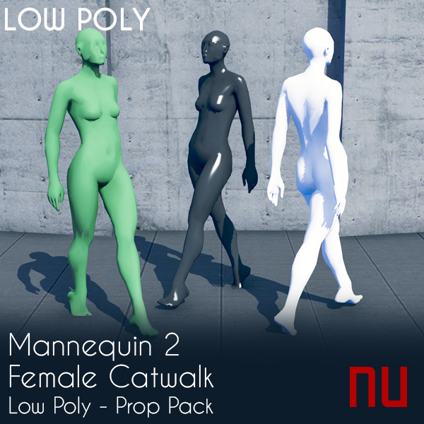 Female Mannequin | LOW POLY (Prop Pack)