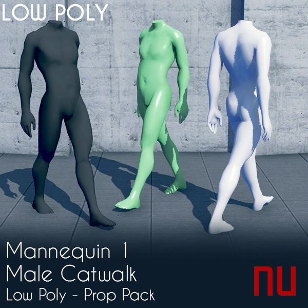 Headless Male Mannequin | LOW POLY (Prop Pack)