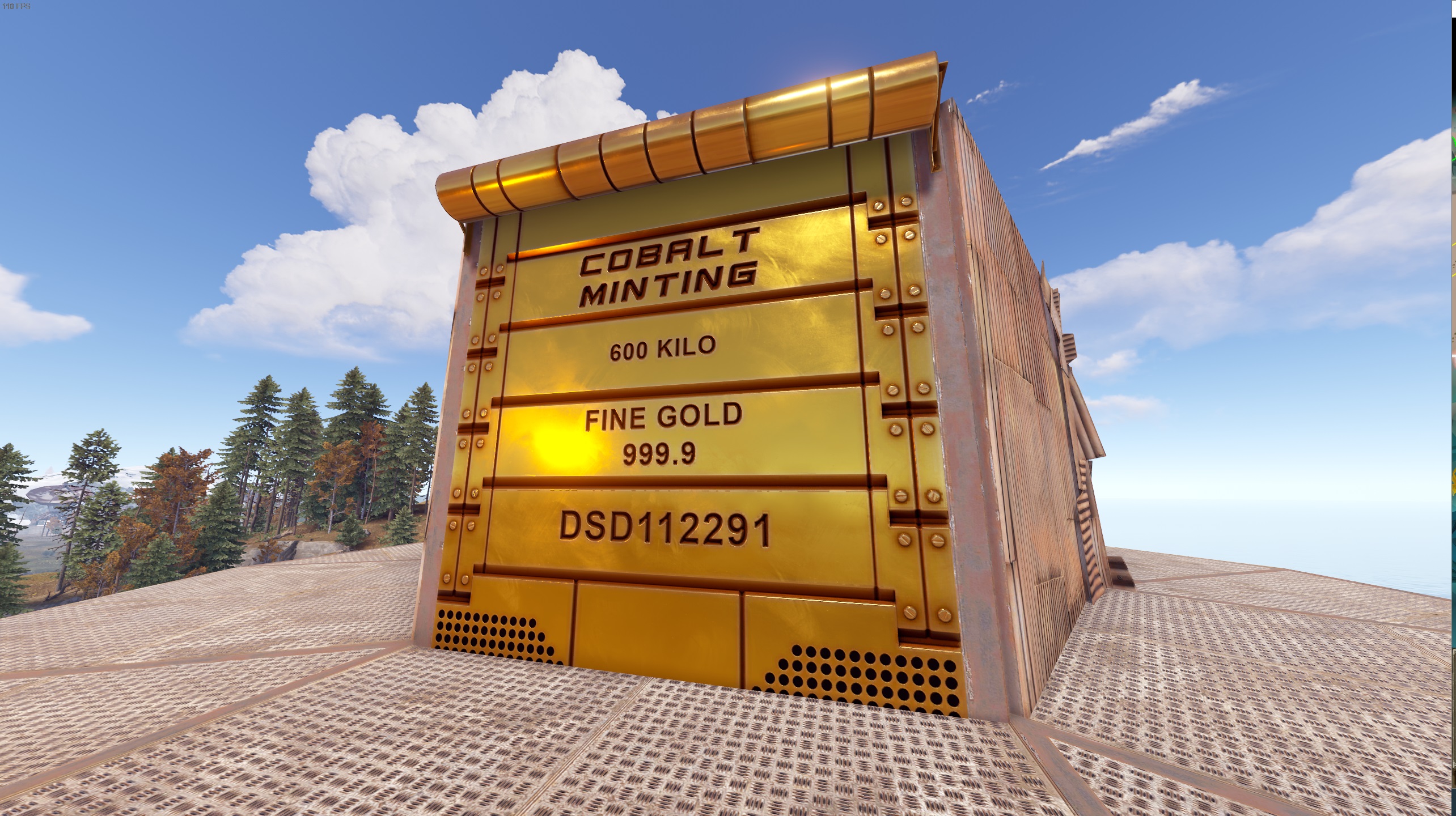 Minted Gold Garage Door