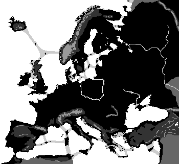Europe but Poland is safe (mostly, and whit terrible borders.)