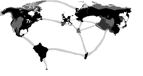 World Map but its the countries most americans know