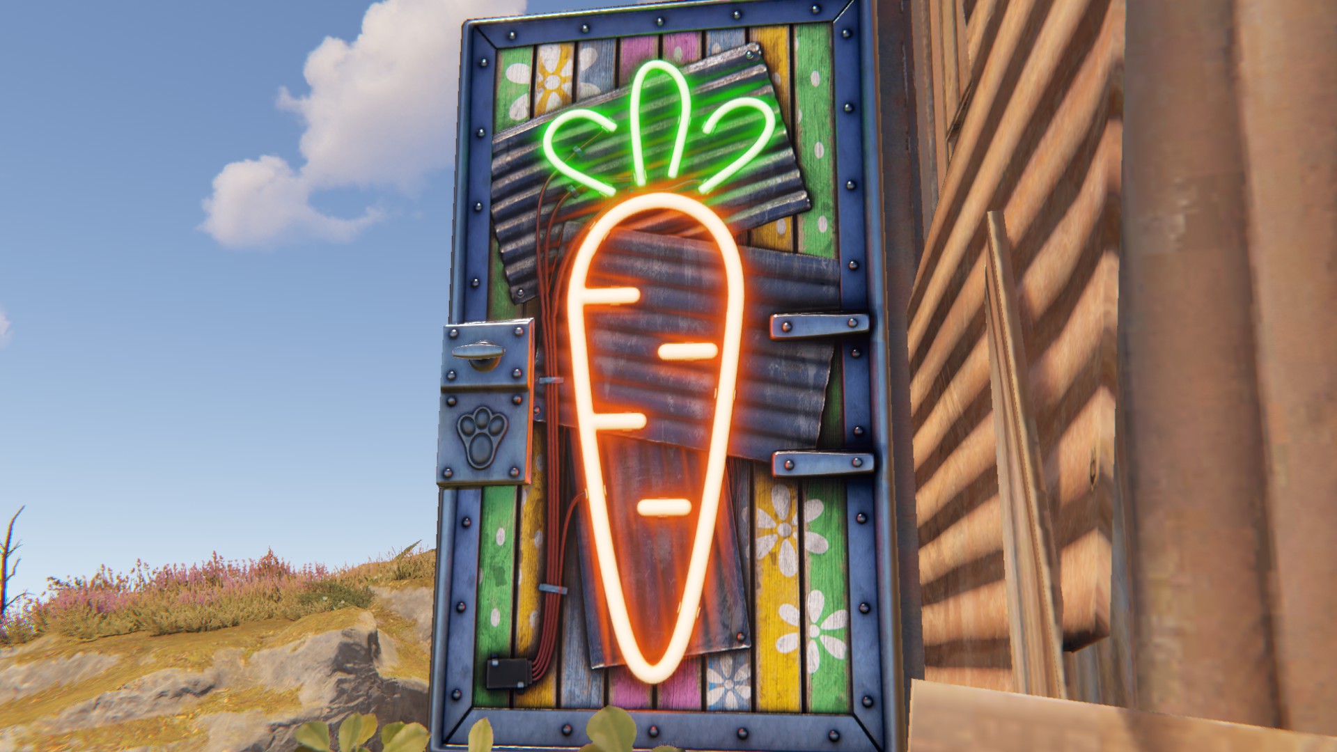 Neon Carrot Door