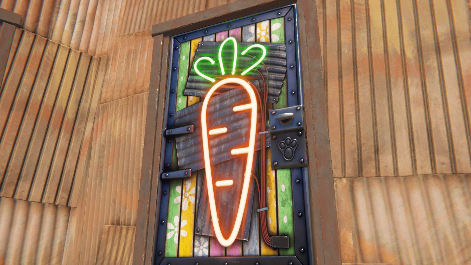 Neon Carrot Door