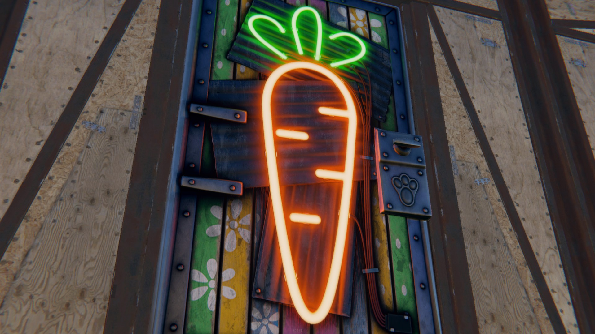 Neon Carrot Door