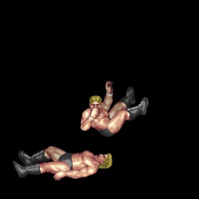 Jumping Elbow Drop B (face up, near head)