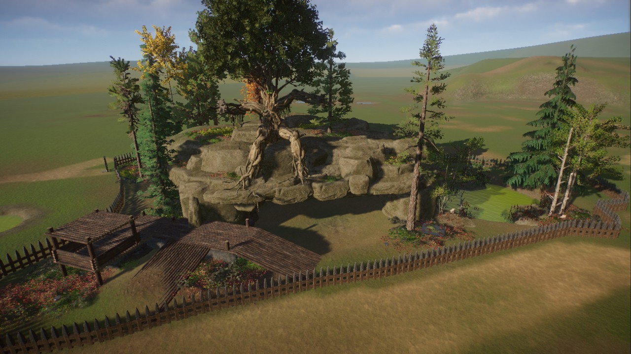 habitat, enclosure grizzly bear, Grizzlygehege