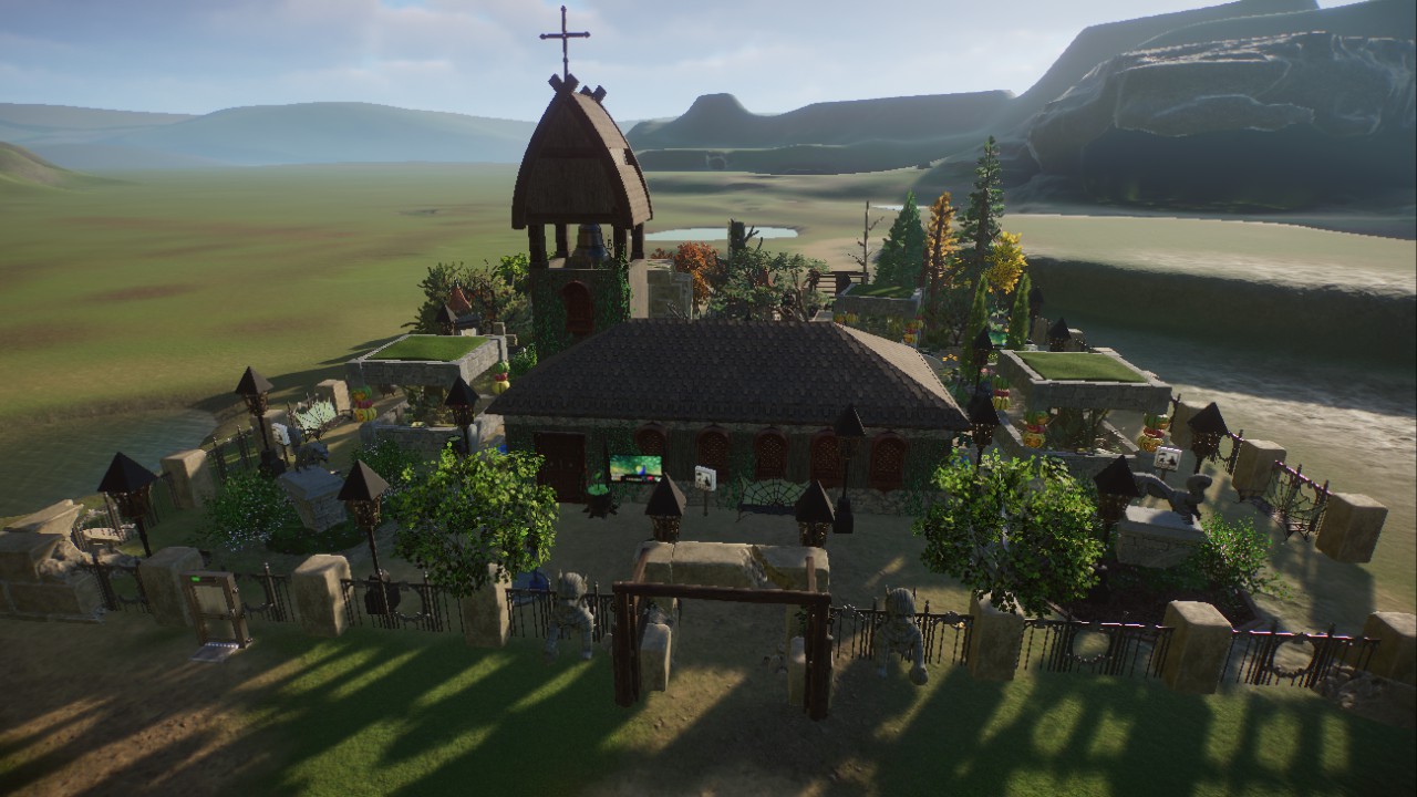 habitat, enclosure blue peacock church and cemetery