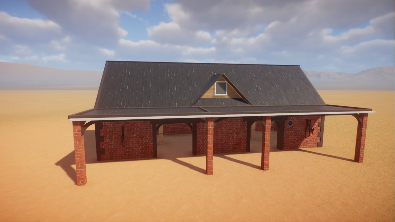 Brick built animal shelter