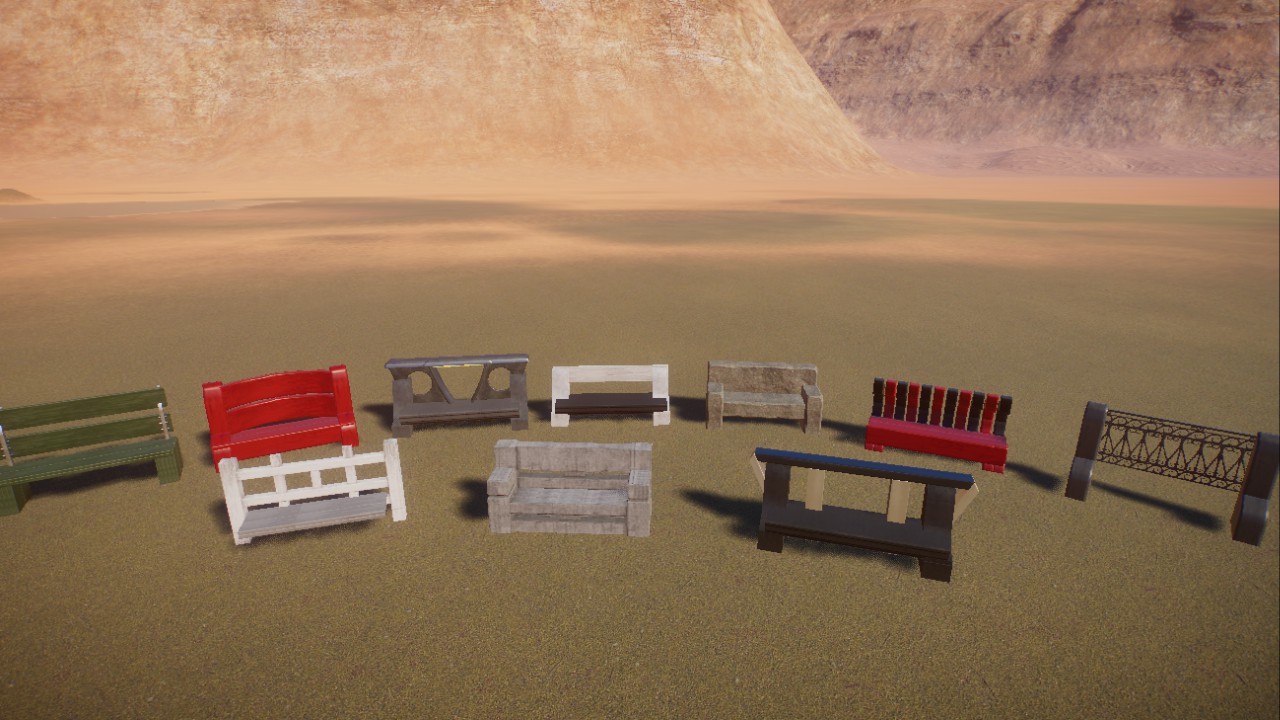 benches, cover for benches, Verkleidung für Bänke