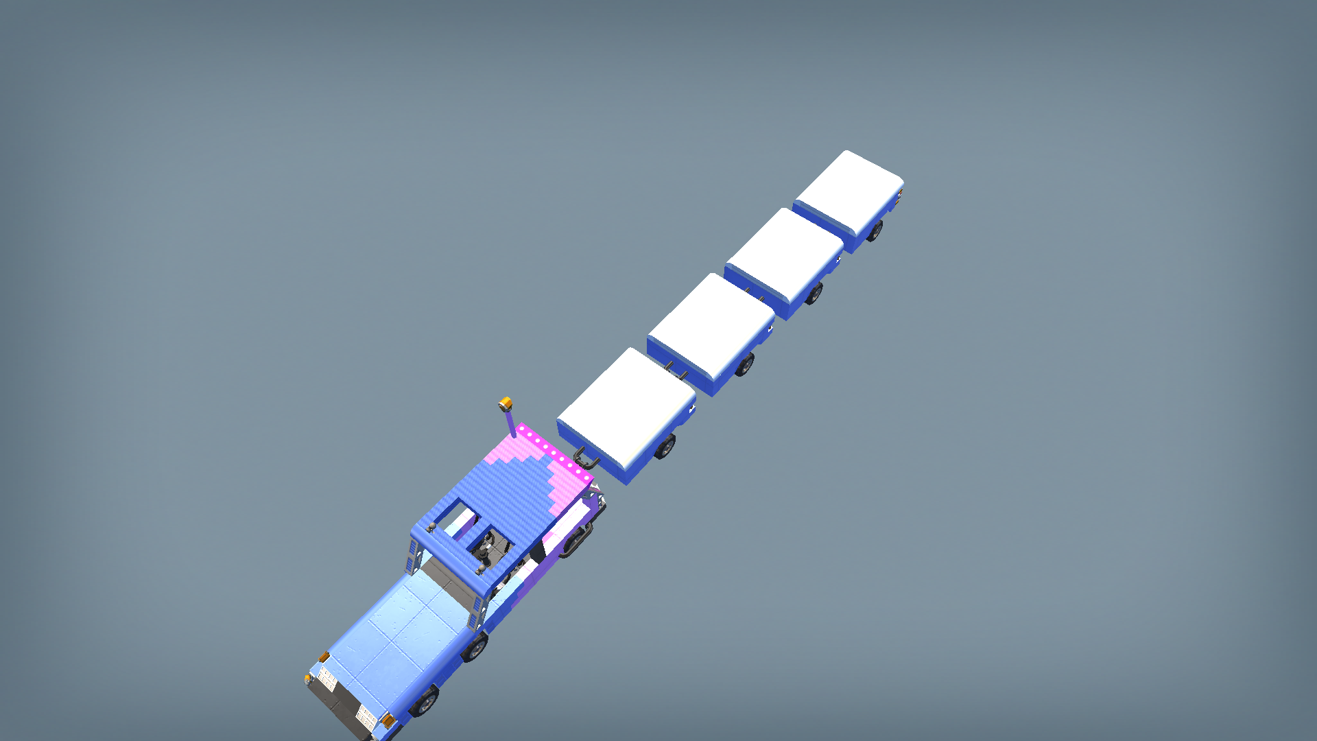 VAZoobraz with four trailers (4 prisepp)