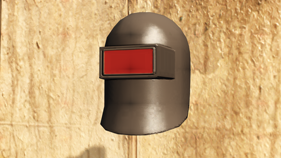 Welding Mask: Red Visor (Free Drop)
