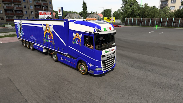 skin combo DAF XG + TRAILER M.V.T. logistica blue