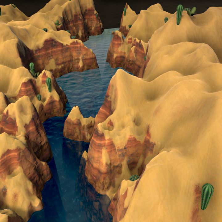 Desert Flooded Canyon