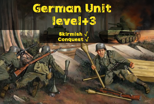 German Unit level 3 德军单位初始经验 3