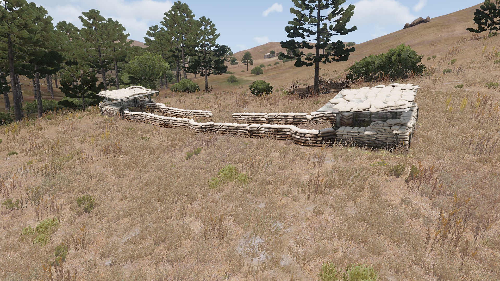 Sandbag Bunker trench