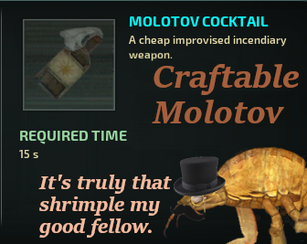 Craftable Molotov