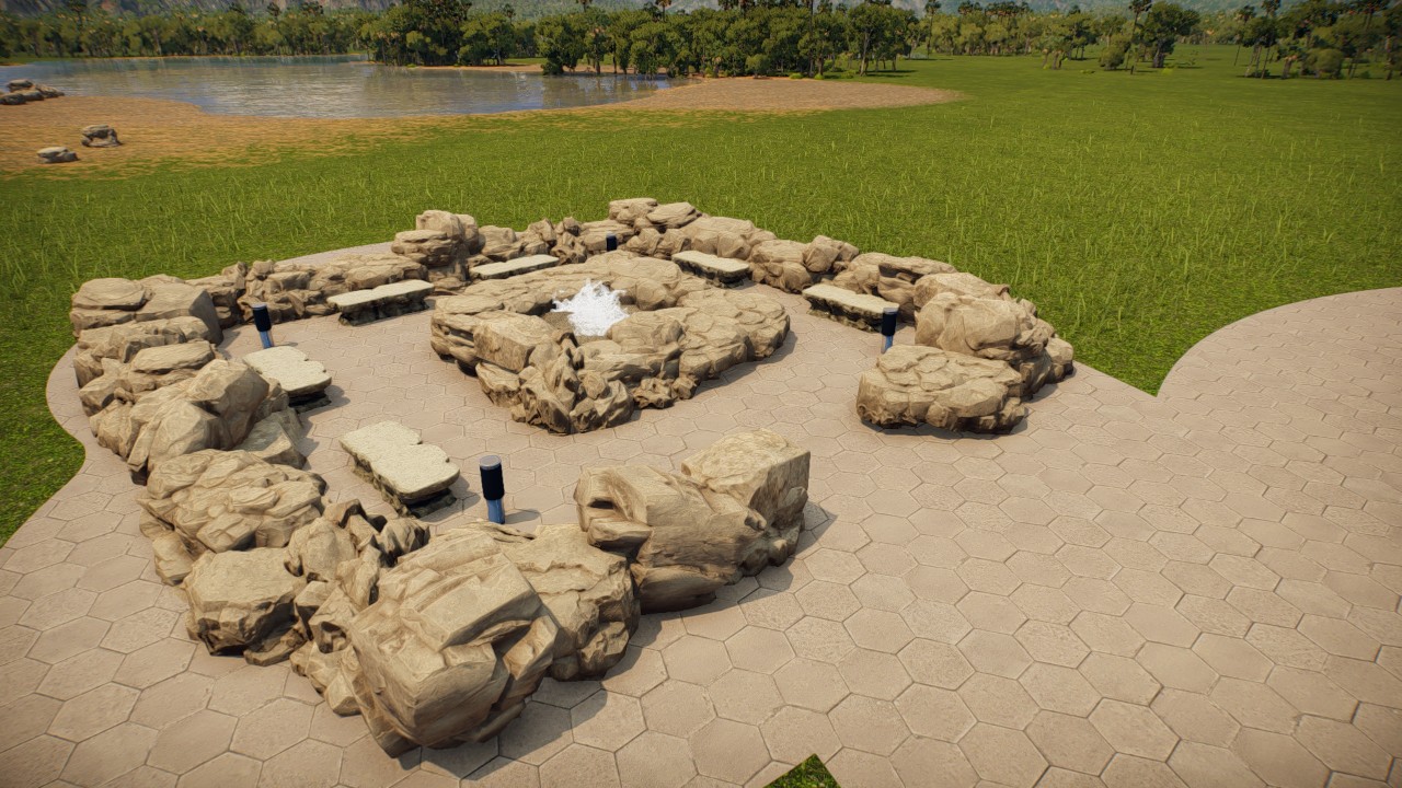 stone fountain