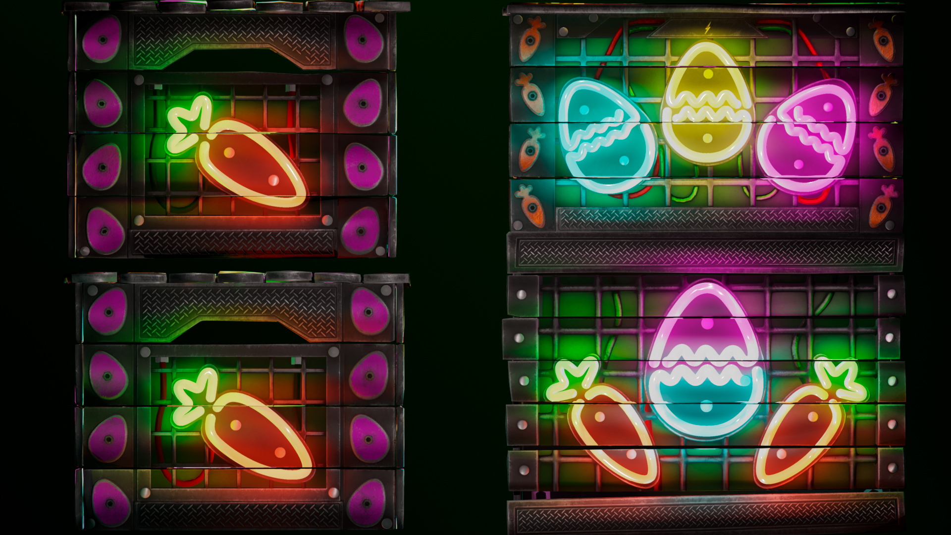 Neon Eggs Box