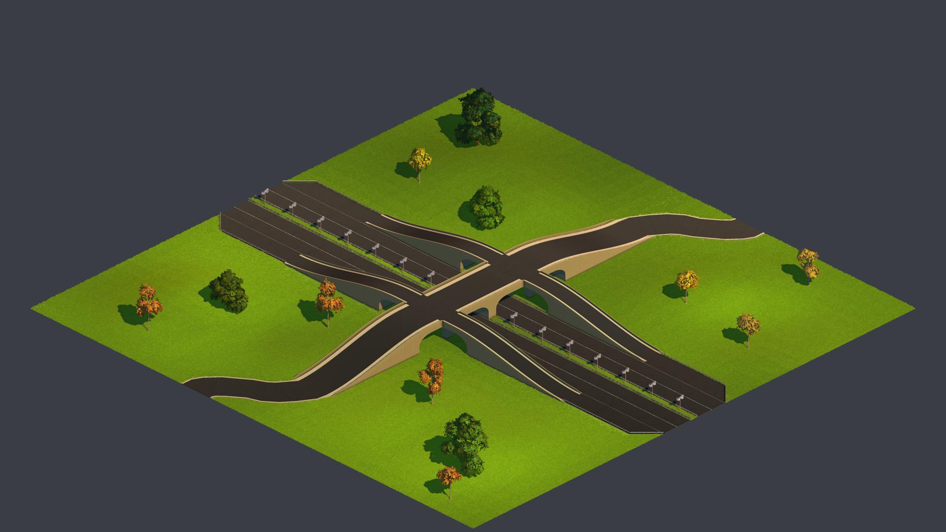 Standard highway intersection meadow.tile