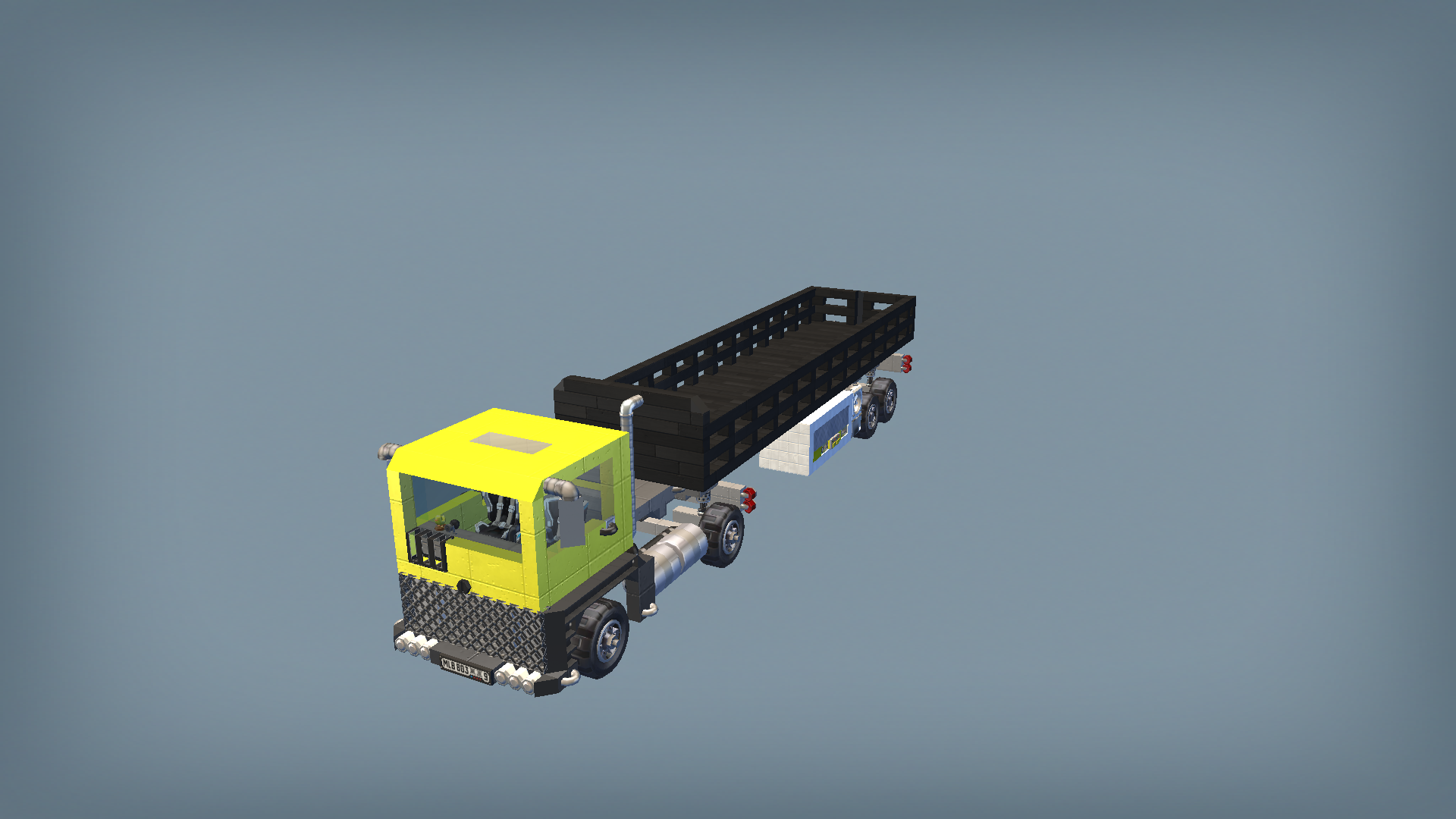 Low semi truck 01 opened version (4x2)