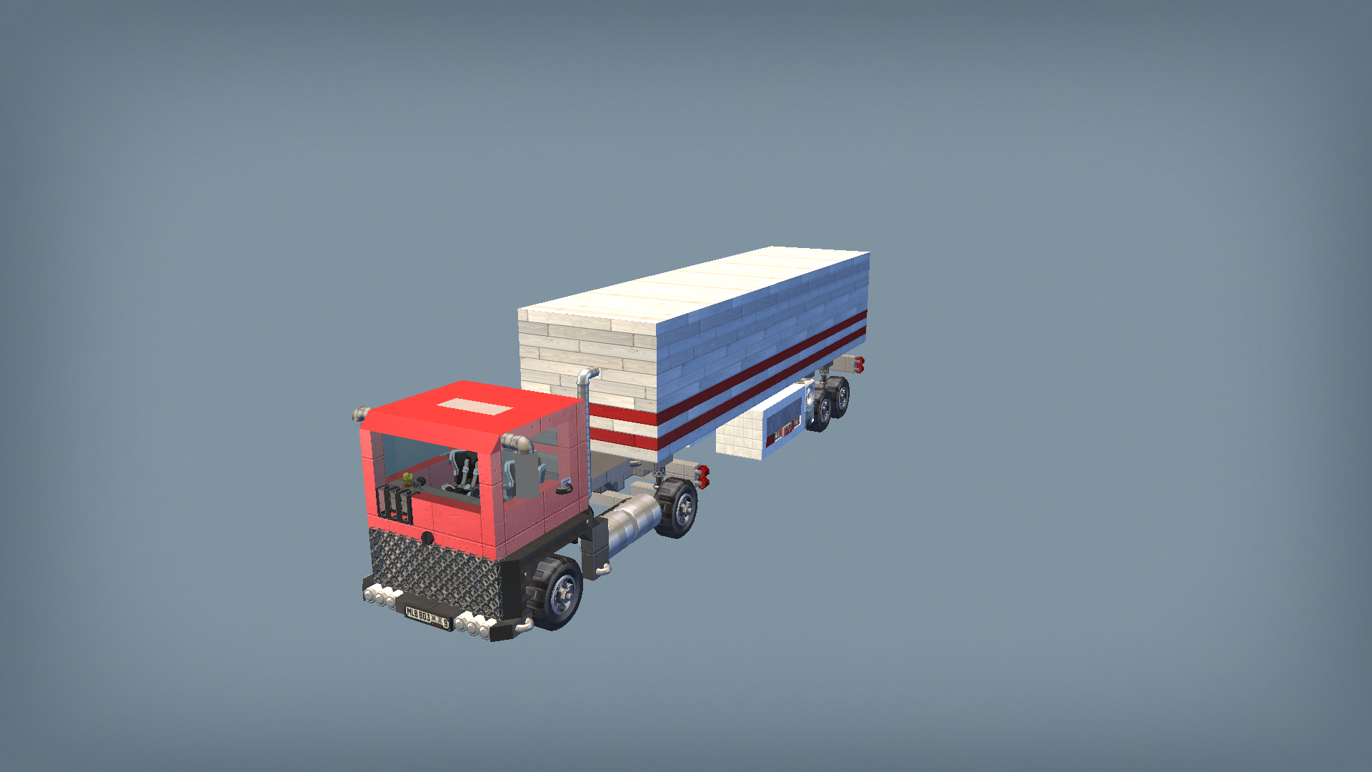 Low semi truck 01 classic version (4x2)