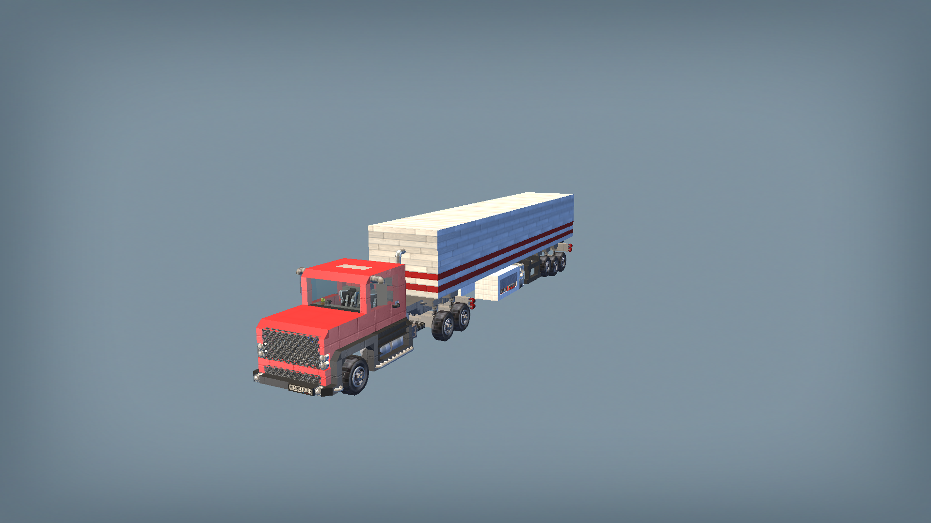 Low semi truck 02 classic version (6x4)