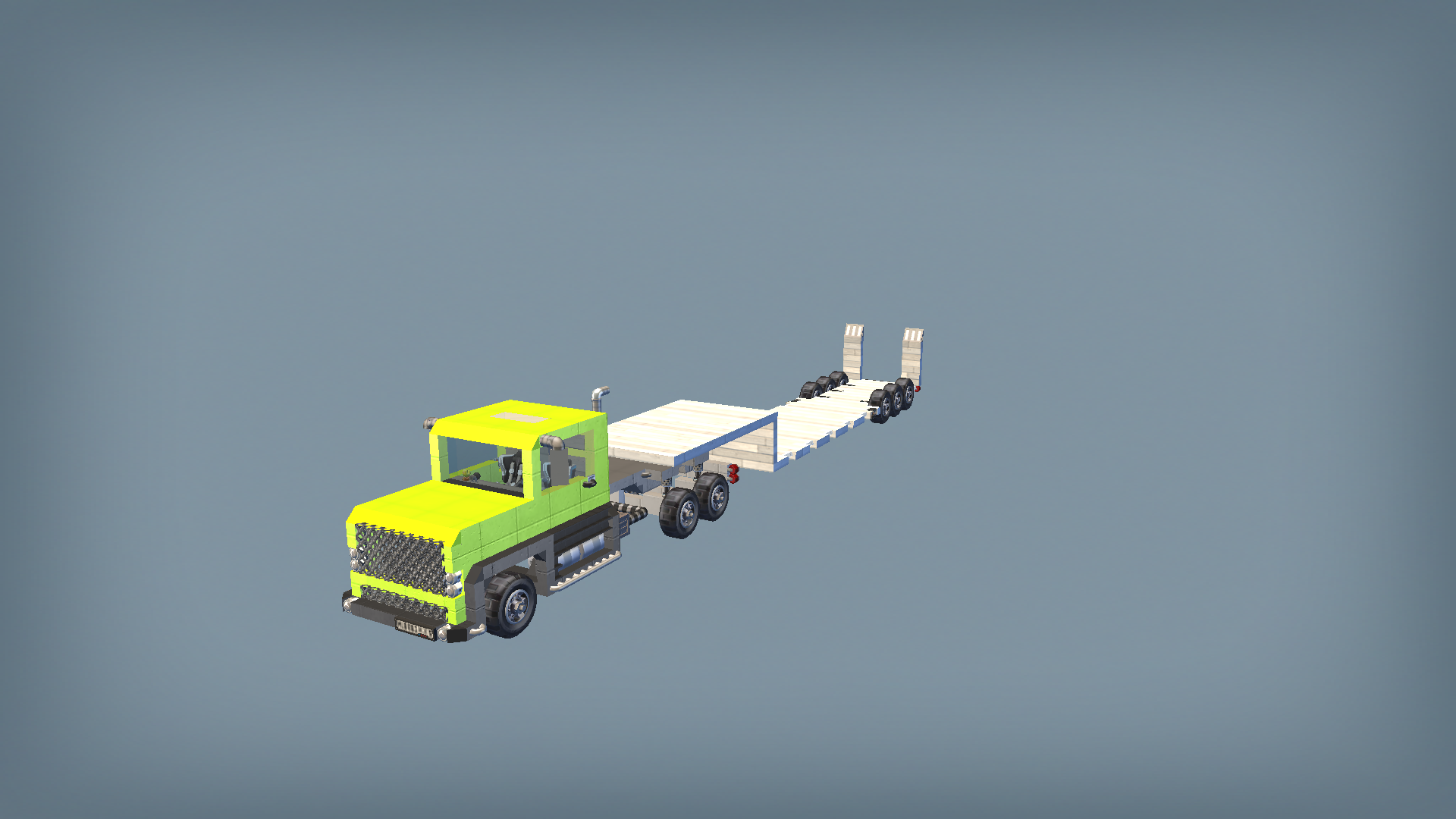 Low semi truck 02 lowered version (6x4)
