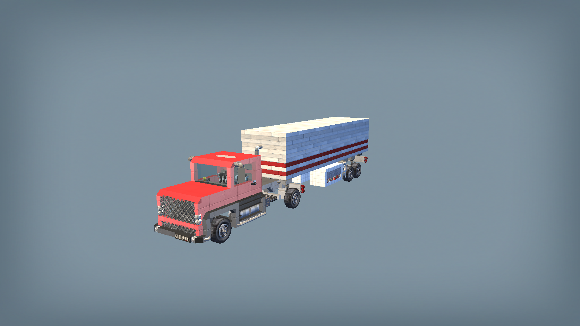 Low semi truck 02 classic version (4x2)