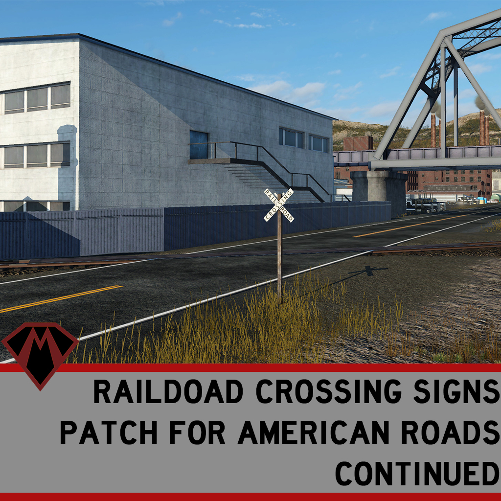 Railroad Crossing Signs Patch for PurpleStrawberry's North American Roads