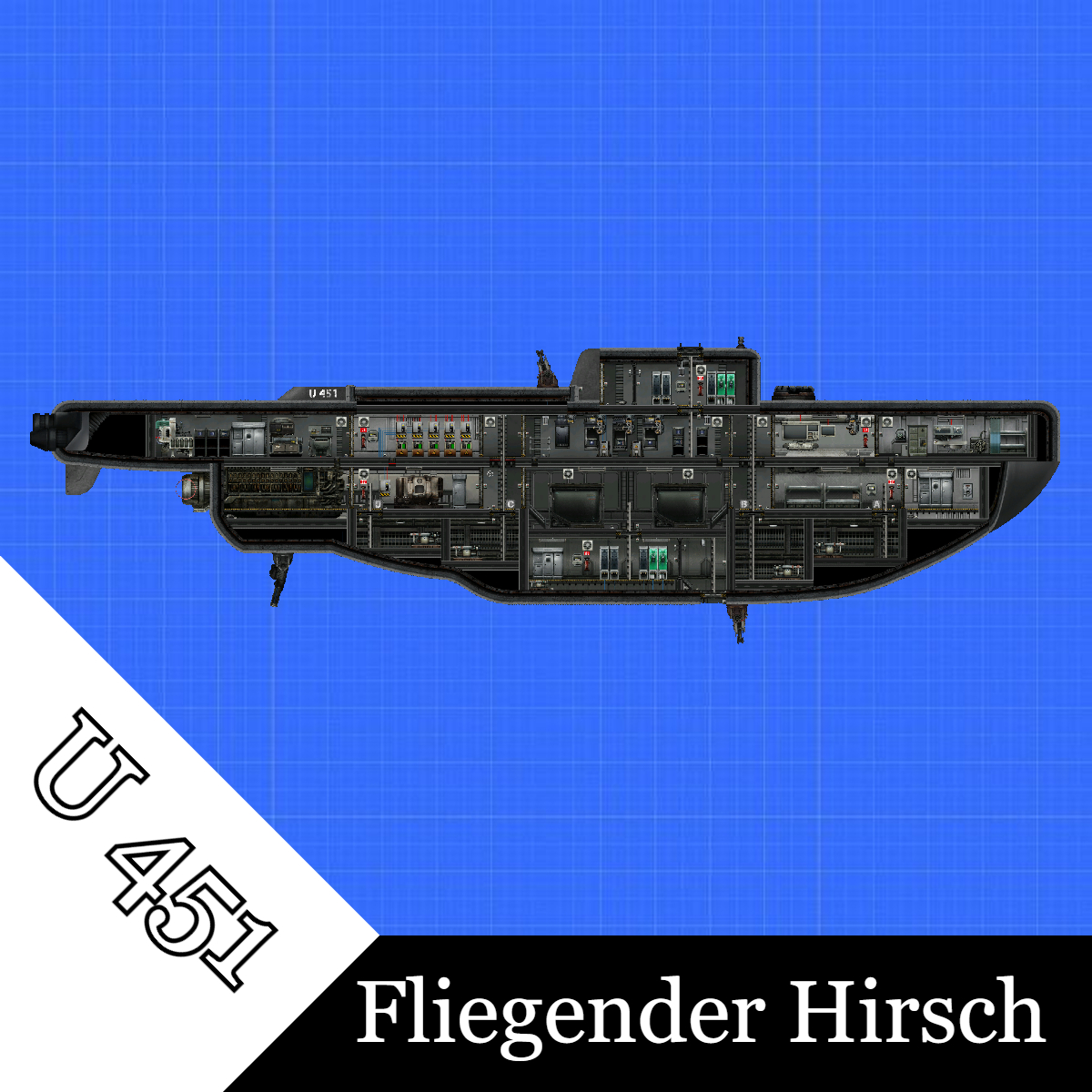 U-451 Fliegender Hirsch – Barotrauma Mod