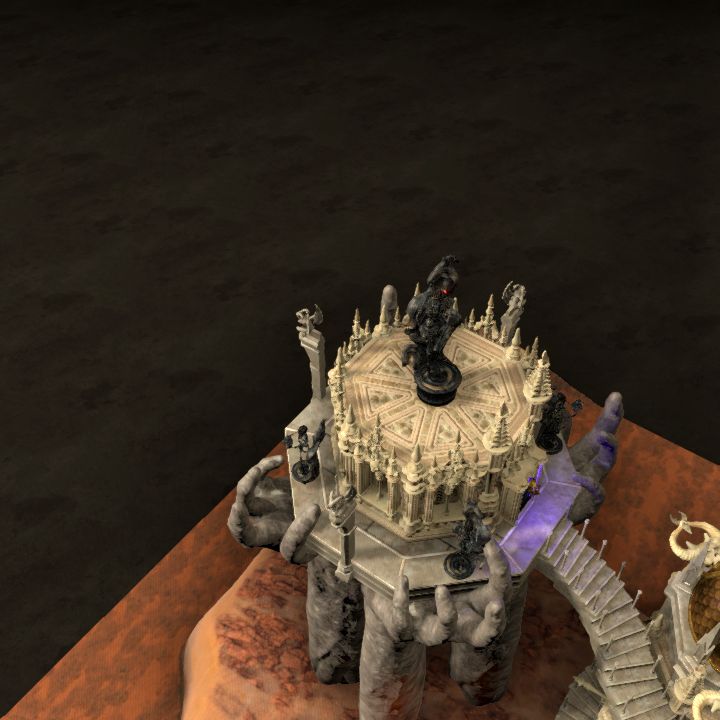 skeleton tower with spiral stairs