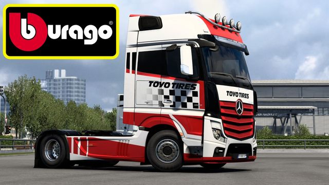 Bburago's Toyo paintjob for Actros MP4 - (bonus : trailers+Good Year version)