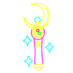 Sailor Moon Magic Stick Vector Neon