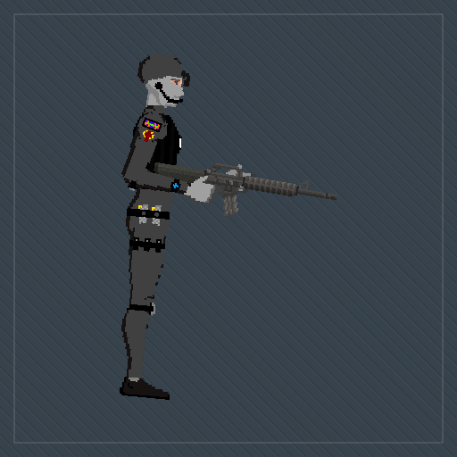 Special forces off. with gun