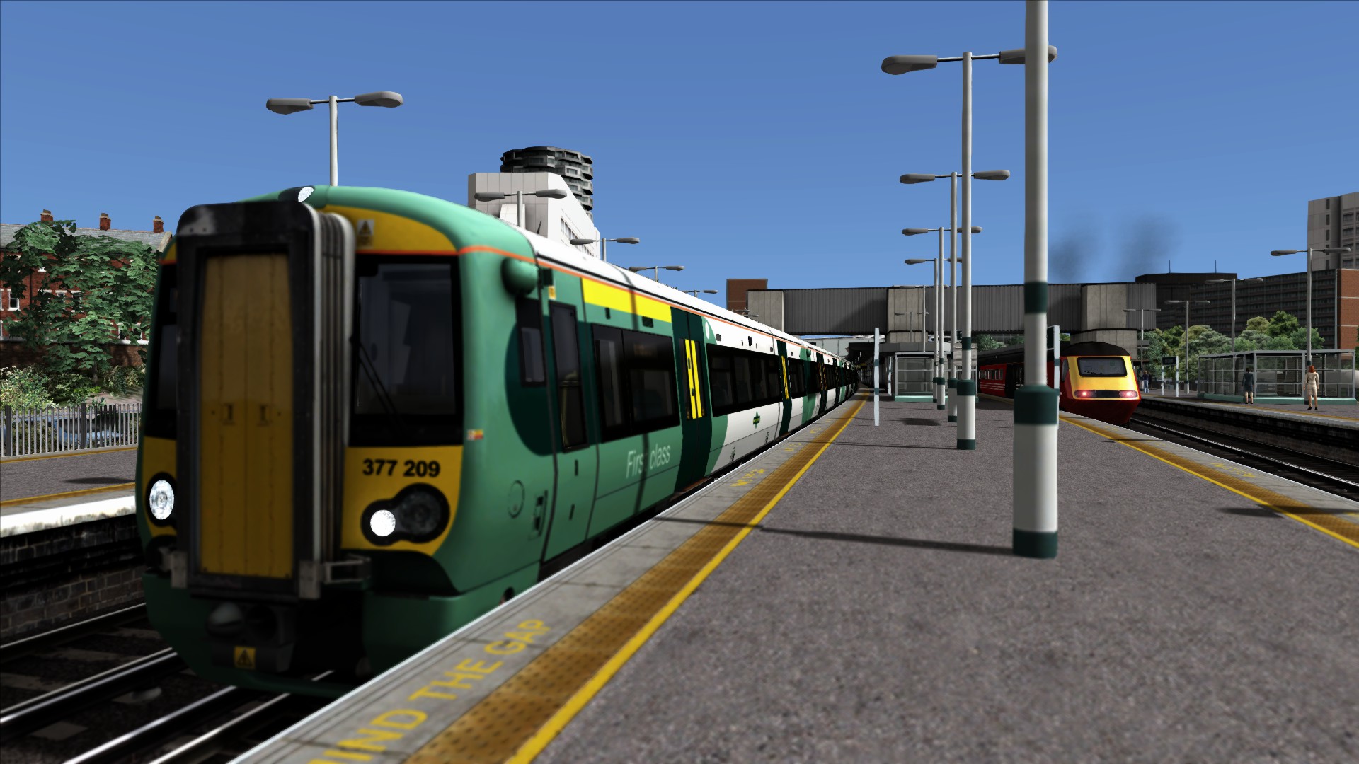 Class 377 Reigate to London Victoria Express Commuter service Afternoon Peak hour