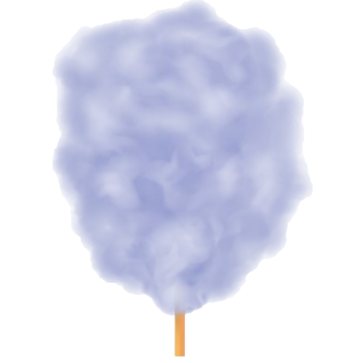Zuckerwatte Blau