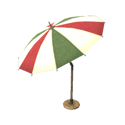 WfS Beach Parasol Kink red-green