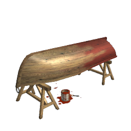 WfS Beach Boat painted red