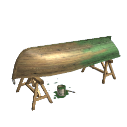 WfS Beach Boat painted green