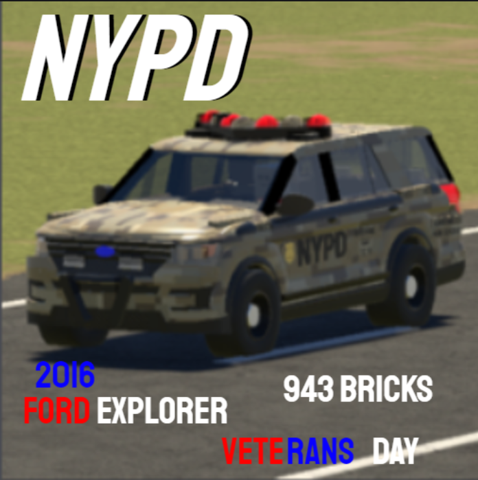 2016 Ford Explorer Veterans Day -2023- NYPD