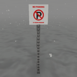 No Parking 24 Hour Sign